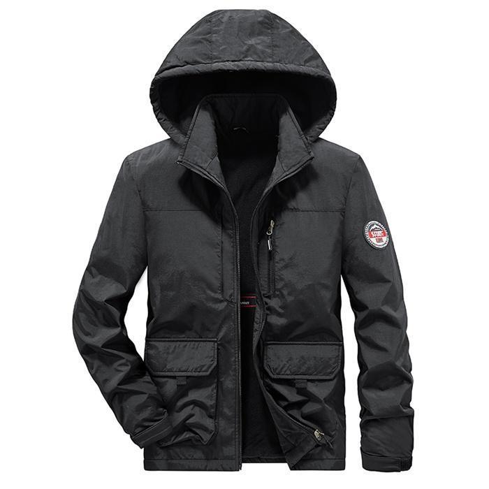 春 裏起毛ジャケット メンズ ブルゾン フード付き ジップパーカー アウター ジャケット 裏起毛 コート 無地 暖か 防寒 寒さ対策