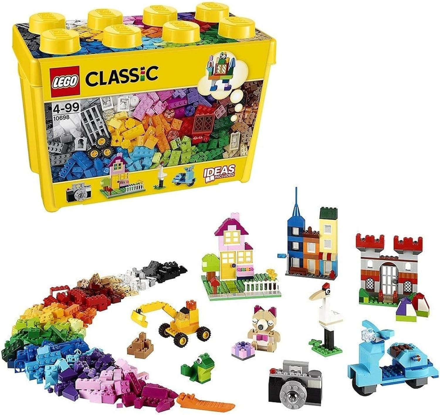 レゴ(LEGO) クラシック 黄色のアイデアボックス おもちゃ 玩具 誕生日 プレゼント ブロック 知育 男の子 女の子 子供 4歳 5歳 6歳 7歳 ごっこ遊び おままごと 街づくり 10698