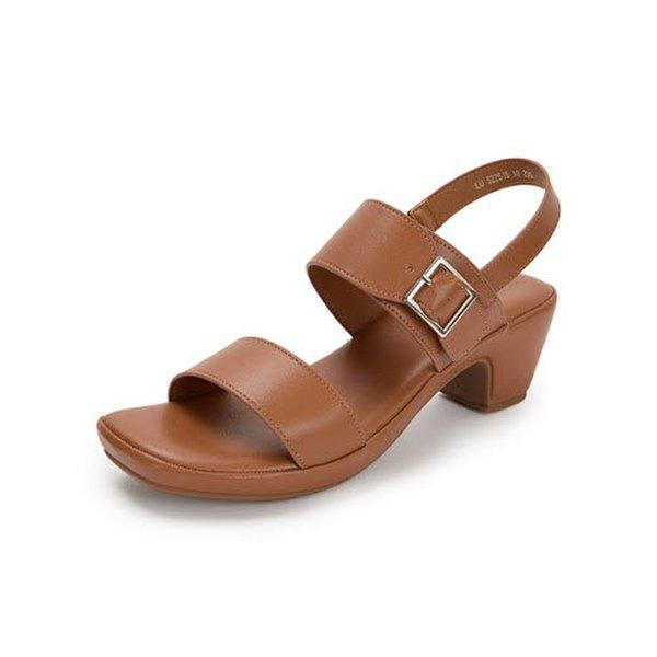 女性メタルバックルツーストラップサンダル 6CM(516522515)