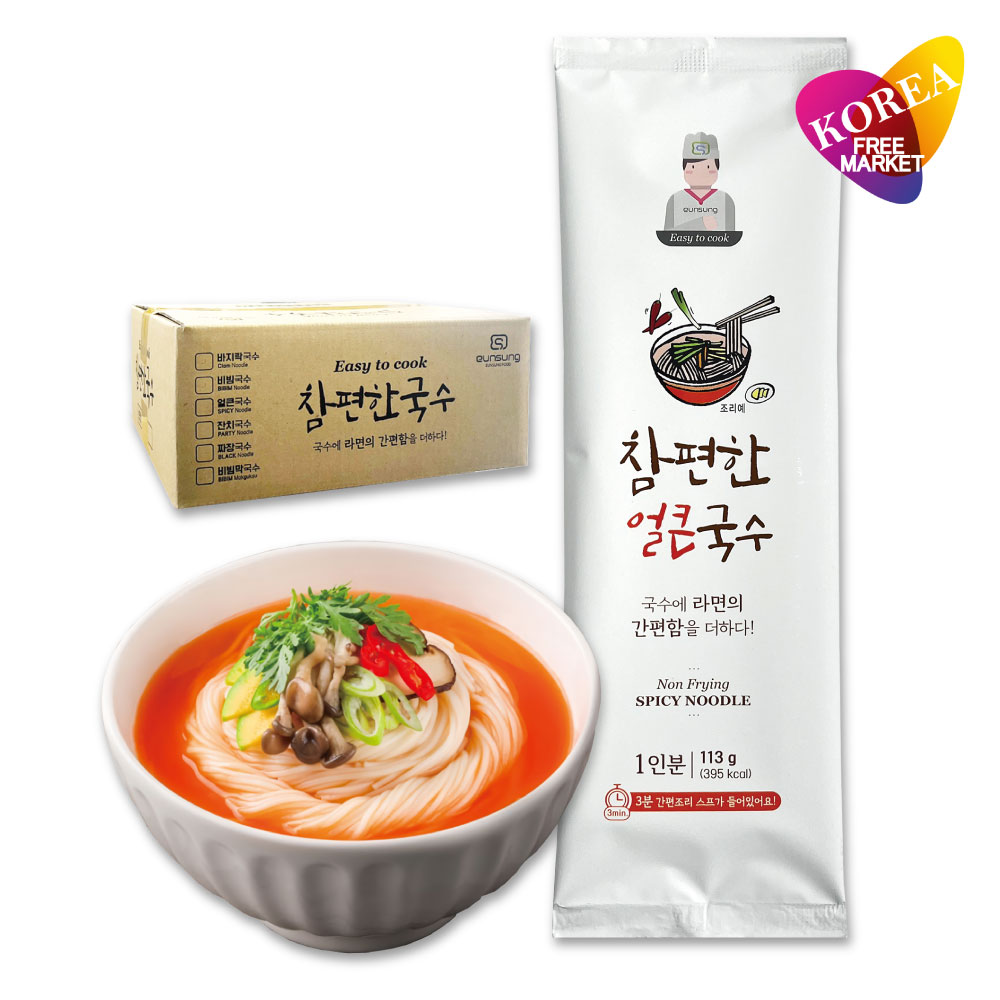 Easy to Cook ピリ辛クッス スープ付 113g(1人前) 30袋セット / 韓国 麺料理 らくらくククス 旨辛