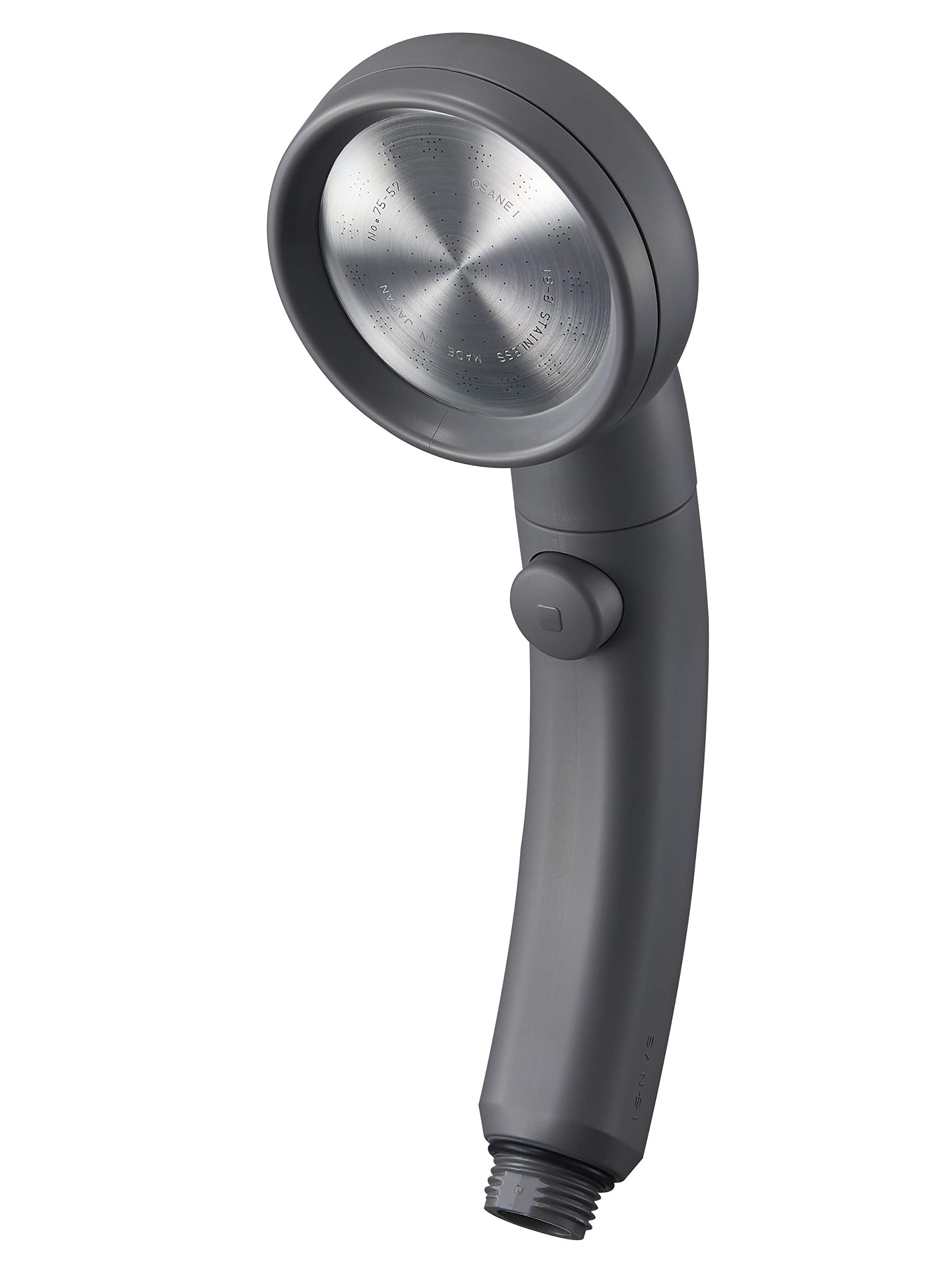 SANEI(旧社名:三栄水栓製作所)シャワーヘッド レイニームーヴ 手元ストップ 節水率50% 角度調節 極細水流 勢いアップ グレー PS383-82XA-HA20