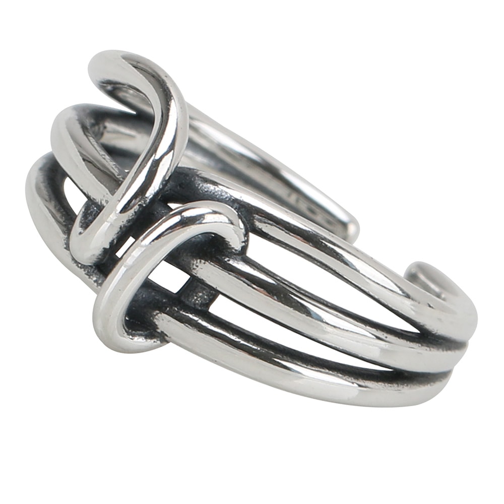 925 ノットリング ノット 3連 [cr301]