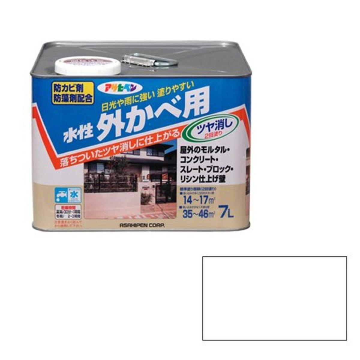 アサヒペン 水性外カベツヤ消し 7L ホワイト 5,659円