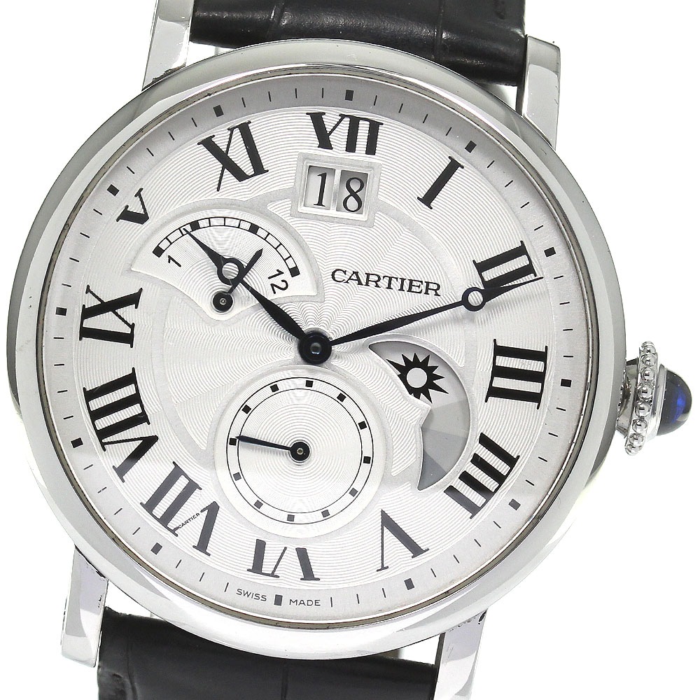 カルティエ CARTIER W1556368 ロトンド ドゥ カルティエ グランドデイト レトログラード 自動巻き メンズ _808813【中古】