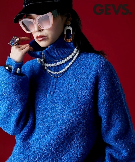 ニット ハーフジップニット 大きいサイズ有 GEVS. 7,735円