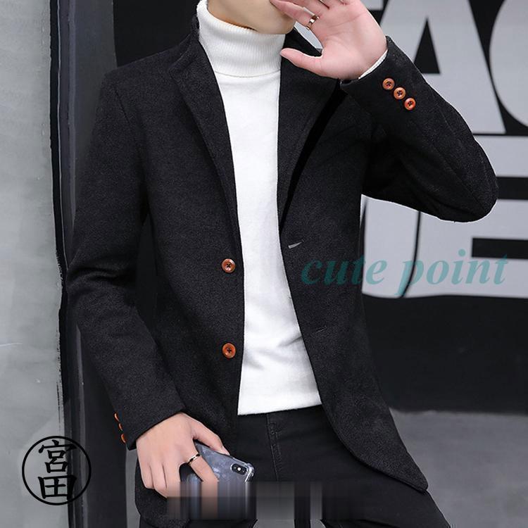 ピーコート　Pコート メンズコート　秋冬　ラシャコート　ロング丈コート　男性　ジャケット　アウター　コート　通勤　カジュアル　20代 30代 40代