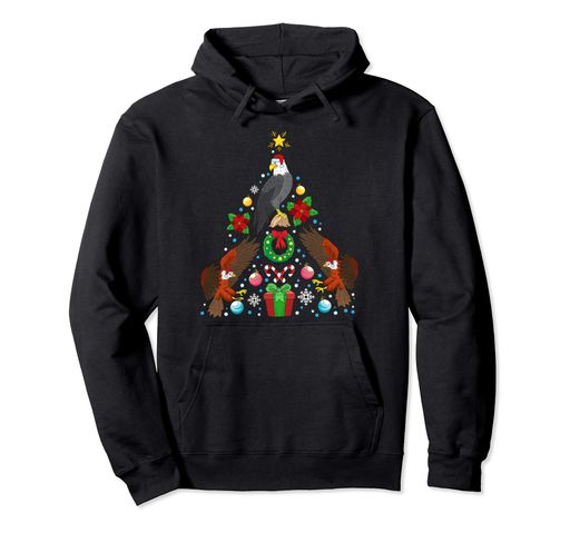 イーグル クリスマスツリー クリスマス猛禽類 プレゼント パーカー