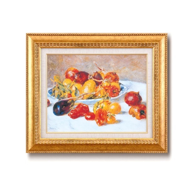 名画額縁 フレームセット F6号 ルノワール 「南仏の果実」 460×552×55mm 壁掛けひも付き 金フレーム
