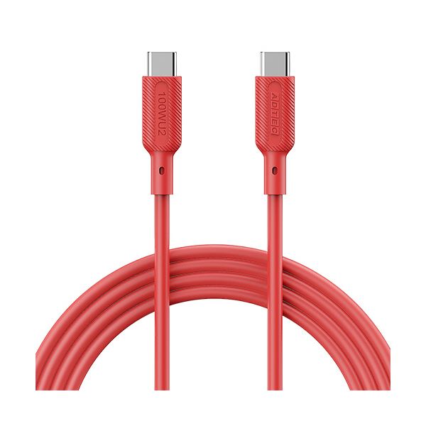 （まとめ） アドテックUSB2.0 Type-C to C ケーブル（100W出力） レッド 1m APC-V1010SCC-U2-RD 1本 [x5セット] 8,076円