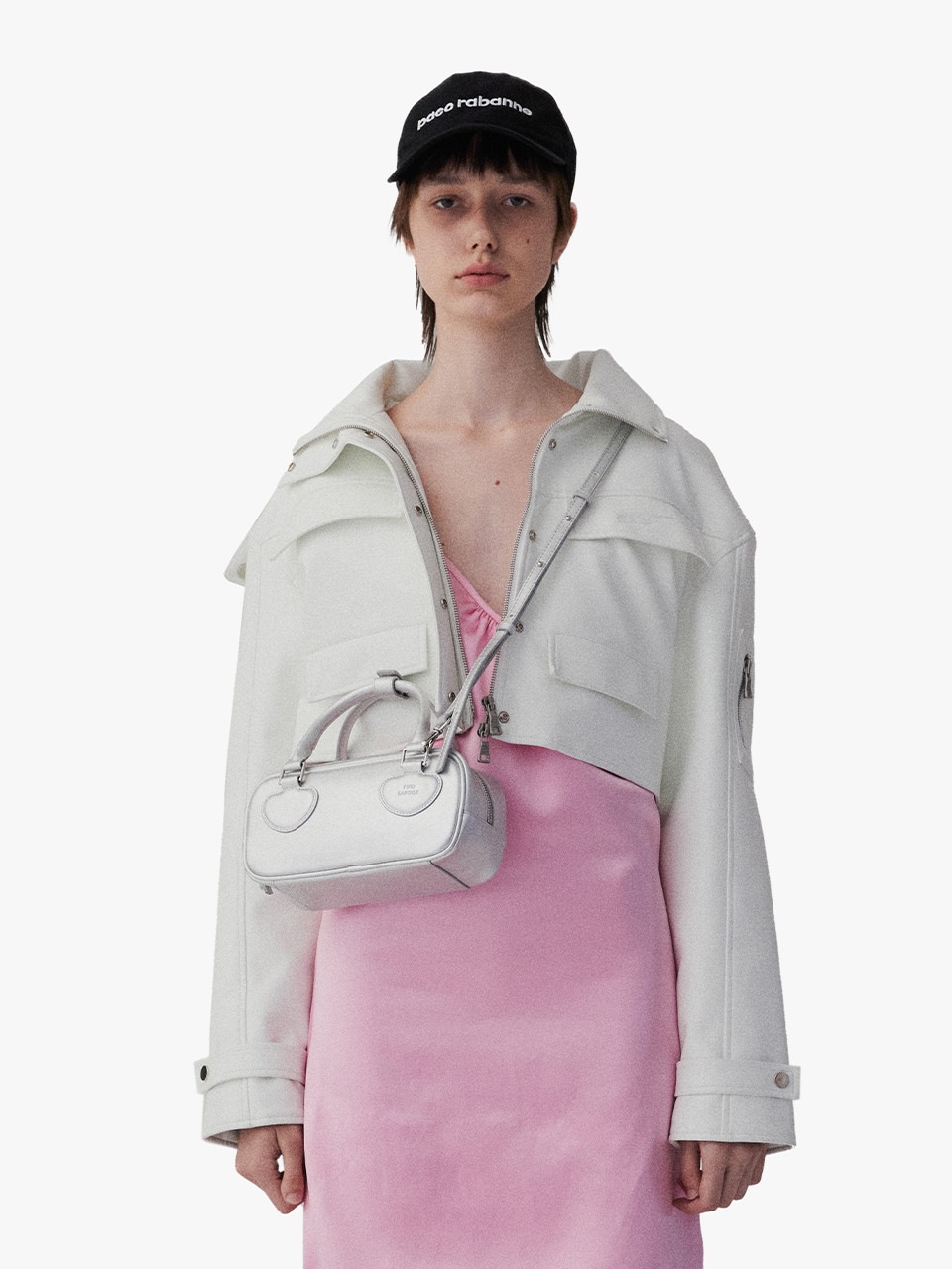 ファインドカプールハートブロックバッグ 22 クリンクルシルバー