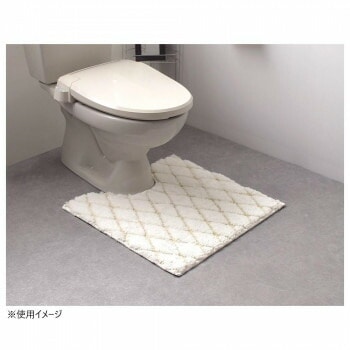 ゆきふみ トイレマット 日本製 ホワイト 60x60cm