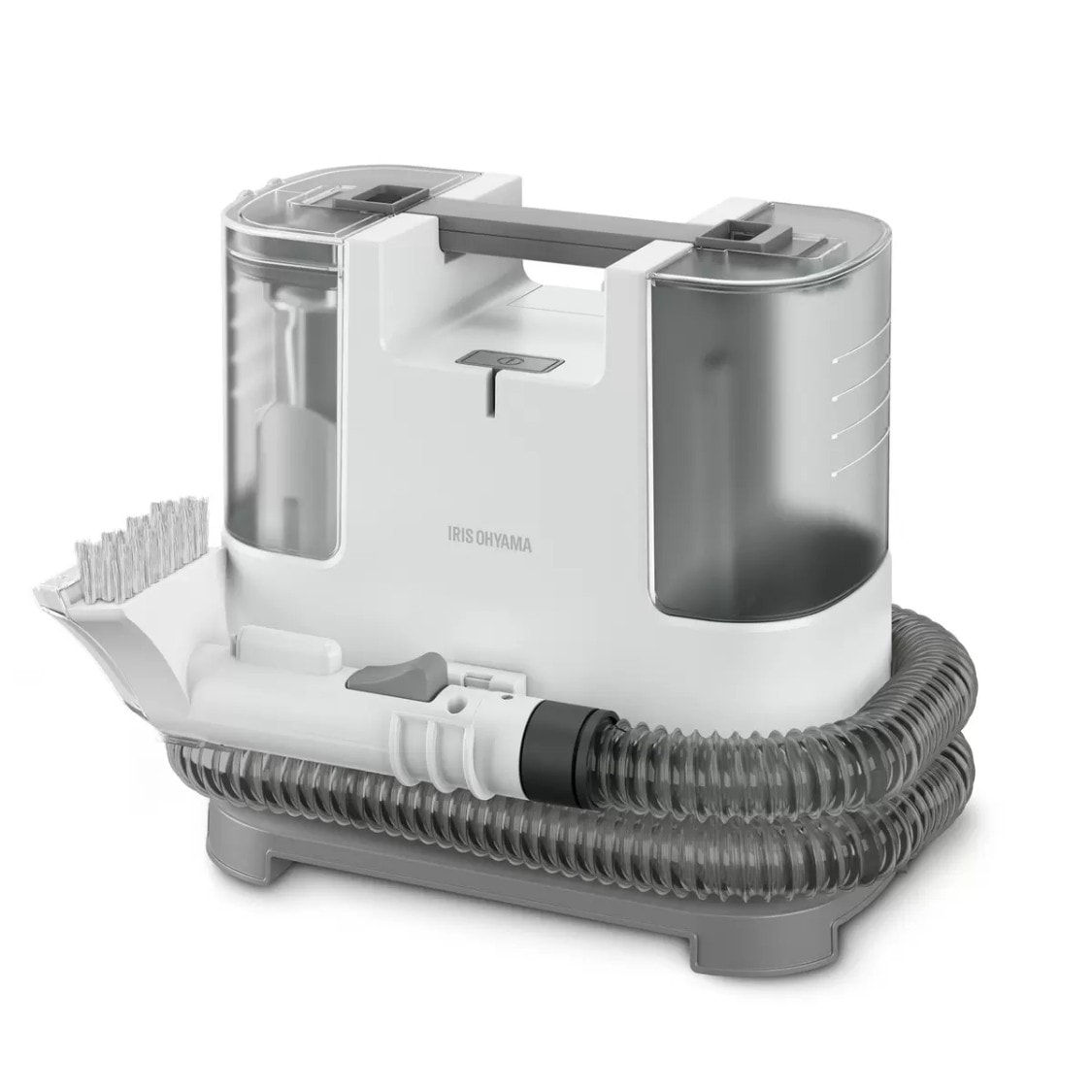 （アイリスオーヤマ リンサークリーナー RNS-P10-W ホワイト）自動ポンプ式モデル 染み抜き 布洗浄機 ブラシヘッド&T字型ヘッド付属 楽ちん給水口 36751