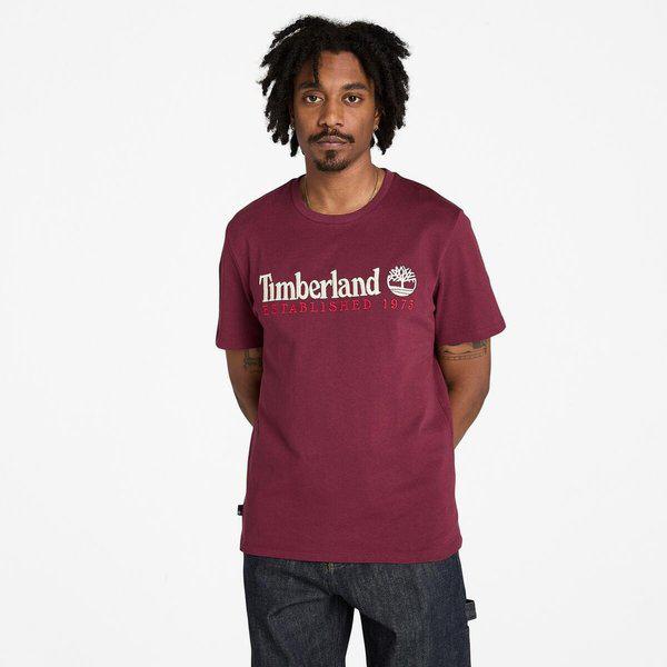 共用 ESTABLISHED 1973 半袖Tシャツ バーガンディ A6NS7 648