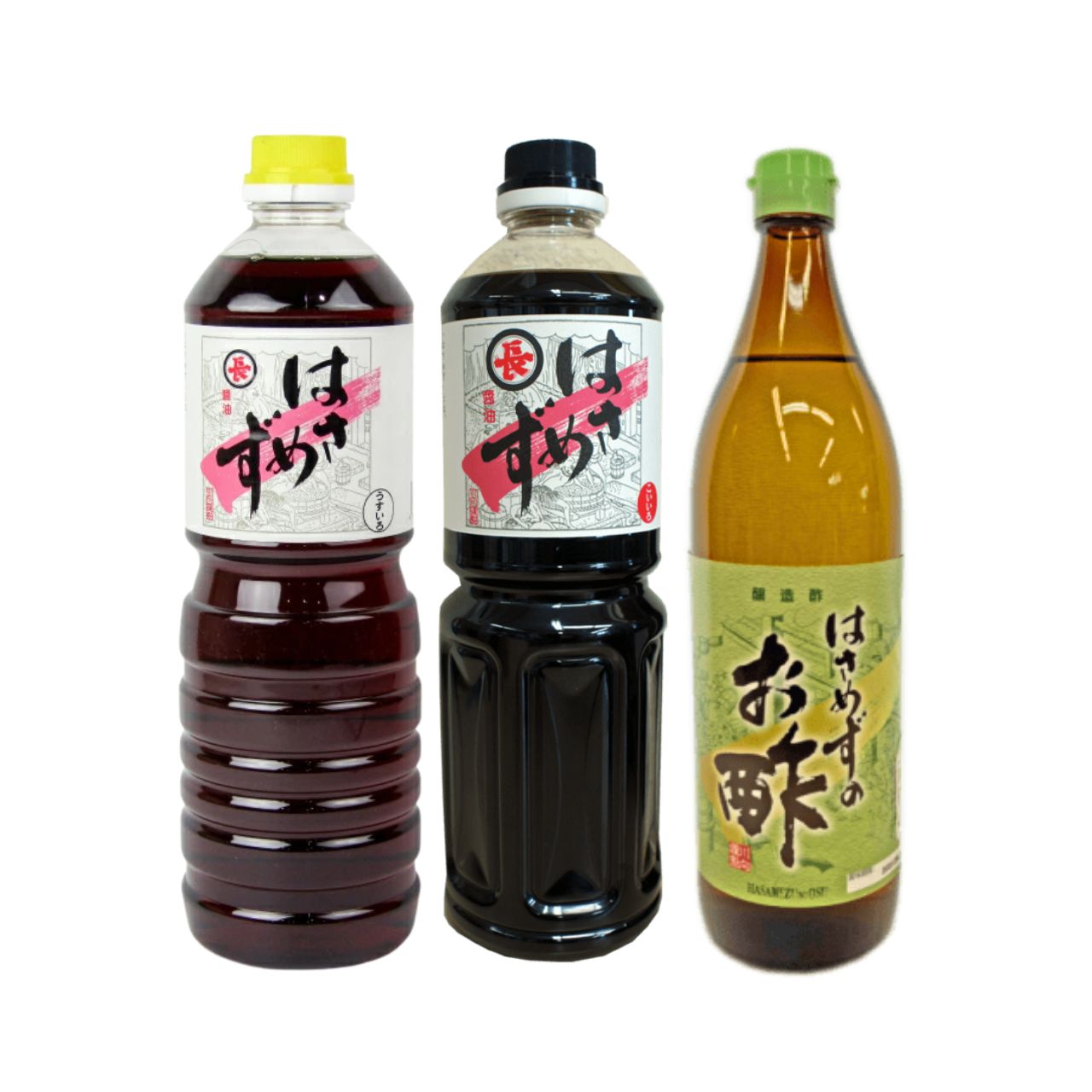 福岡醤油店 はさめずこいいろ 1.0L はさめずのお酢 900ml はさめずうすいろ 1.0L 計5本 調味料 セット ギフト