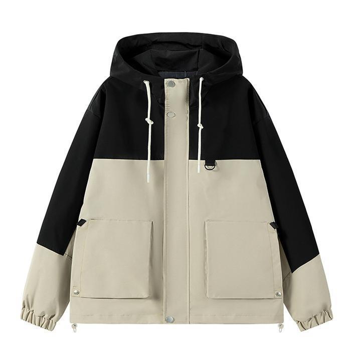 マウンテンパーカー メンズ レディース アウター 男女兼用 ウィンドブレーカー 長袖 パーカー 切り替え 配色 防風