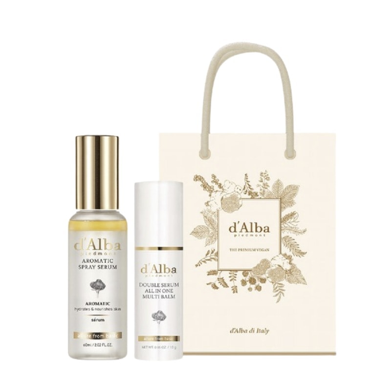 ダルバ ホワイトトリュフ ファーストアロマティックスプレー セラム60ml + ダブルセラム オールインワンマルチバーム10g + ギフトバッグ