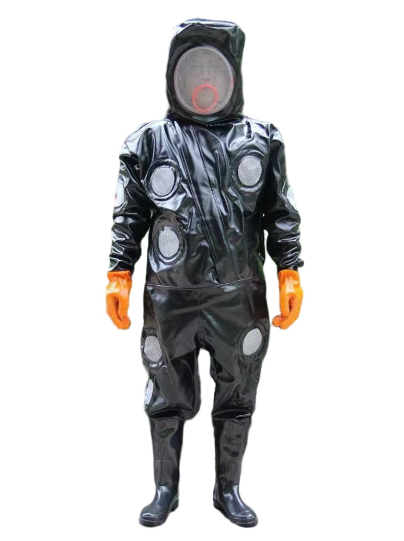 蜂防護服 防護服 スズメ蜂 スズメバチ駆除用蜂防護服 養蜂用 フェイスネット付き 突き出るマスク 通気性 つなぎ服株式会社錦 ハチ防護服 蜂の巣 ハチ防護服