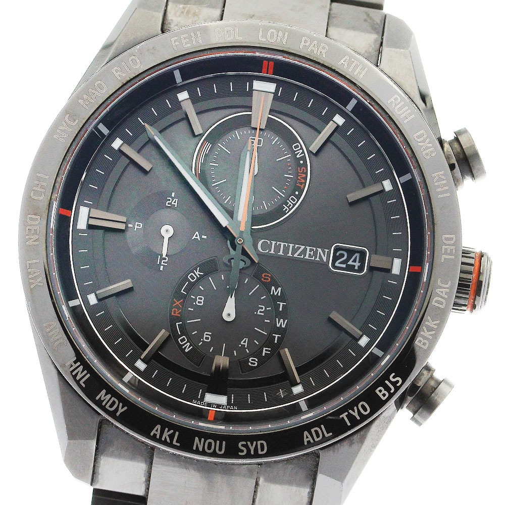シチズン CITIZEN H800-T025871/AT8185-62E アテッサ エコドライブ ソーラー電波 メンズ _884457【中古】