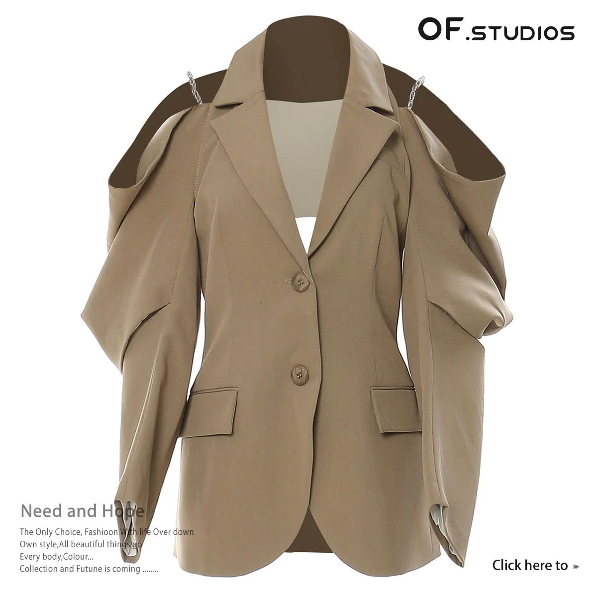 【3日で出荷】【Europe Style.OF】 秋/オフショルダー/チェーン/不規則/スーツ/コート ママスーツ フォーマル 入学式 卒業式 入園式 卒園式 メガ割