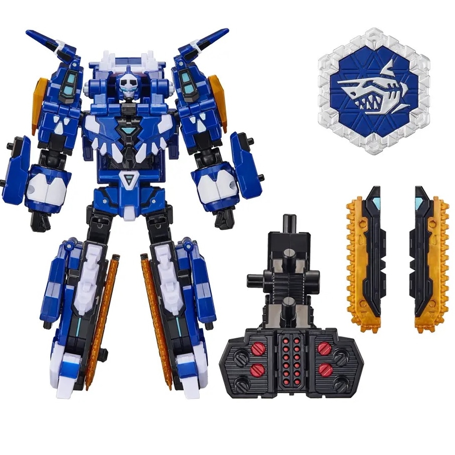 最強恐竜ミニ特攻隊 タイダルシャーク 4モード変形ダイノロボットおもちゃセット