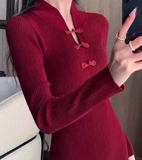 ドレス ワンピース チャイナ風 ニットマーメイド ウェディング パーティー 結婚式 二次会 披露宴 演奏会 発表会 ステージ 舞台 フォーマル キャバ ダンス 衣装 コスプレ コスチューム 謝恩会 演