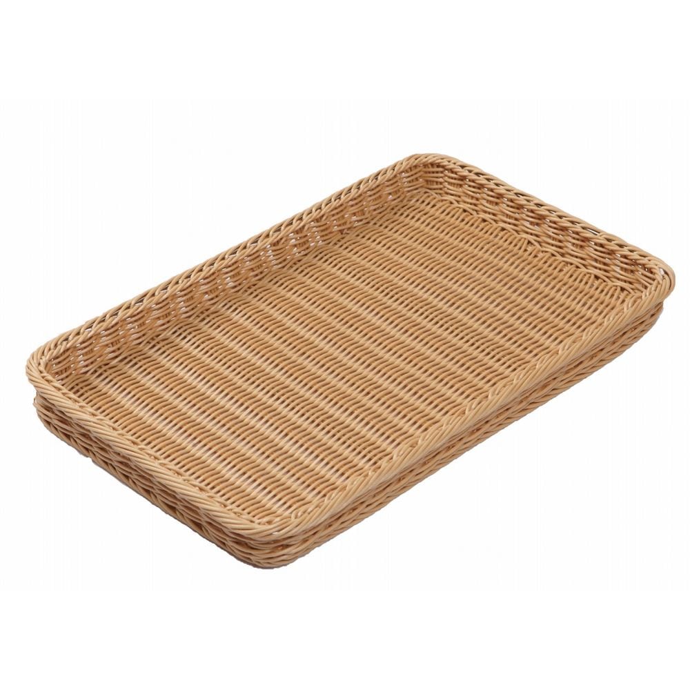 （まとめ買い）トーダイ 角型ベーカリーバスケット 薄型20型 アイボリーBB-4020-IV [x3]