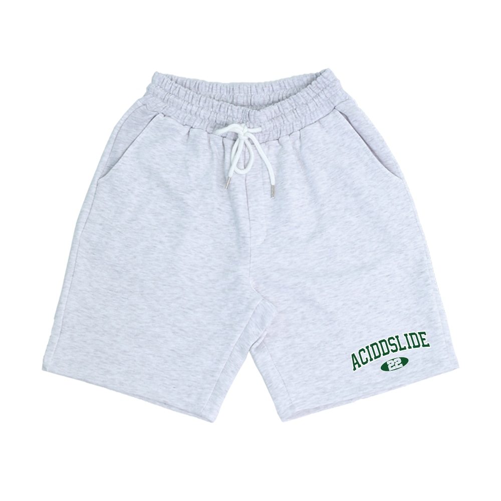 オーバーフィット スライド ショートパンツ＿ライトグレー