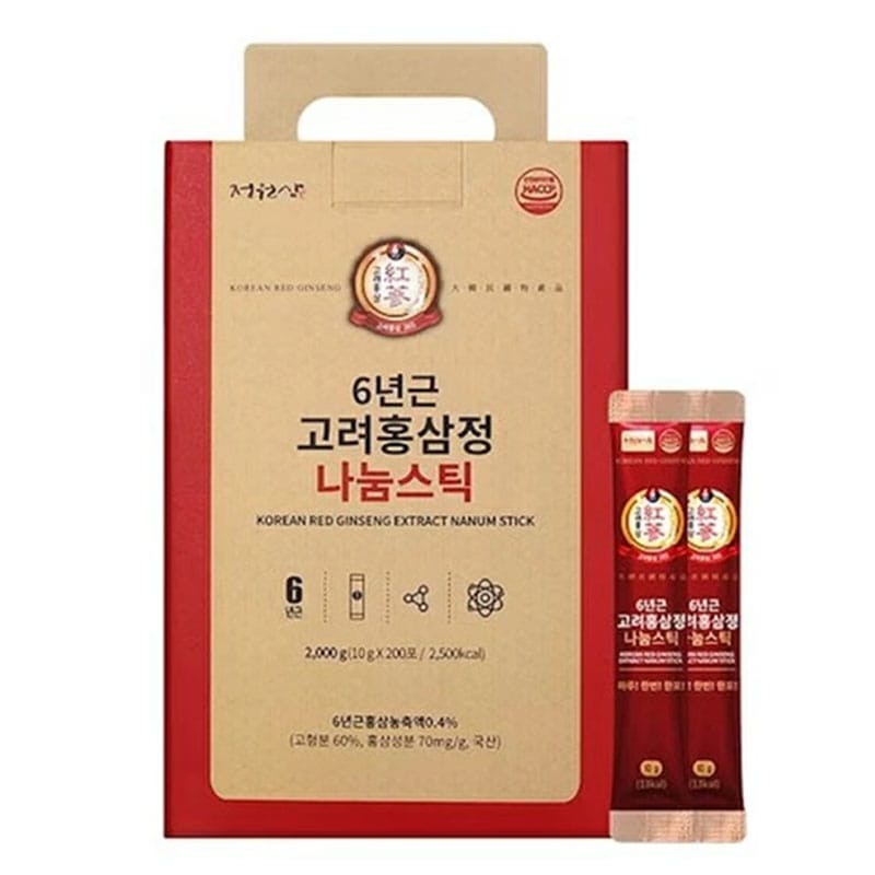 6年根 高麗高麗紅参精 分け(NANUM)スティック(10gx200包)