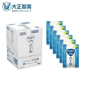 【公式】 大正製薬 ヴイックス すっきり甘くないのど飴 1袋(90g)6袋セット ジッパー付パウチ袋タイプ