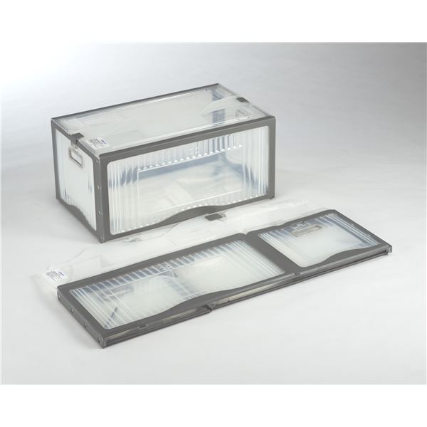 (5個セット) リスボックス/コンテナボックス (51B クリア/グレー) 軽量 折りたたみ (耐久性 衝撃性 耐候性) 20,763円