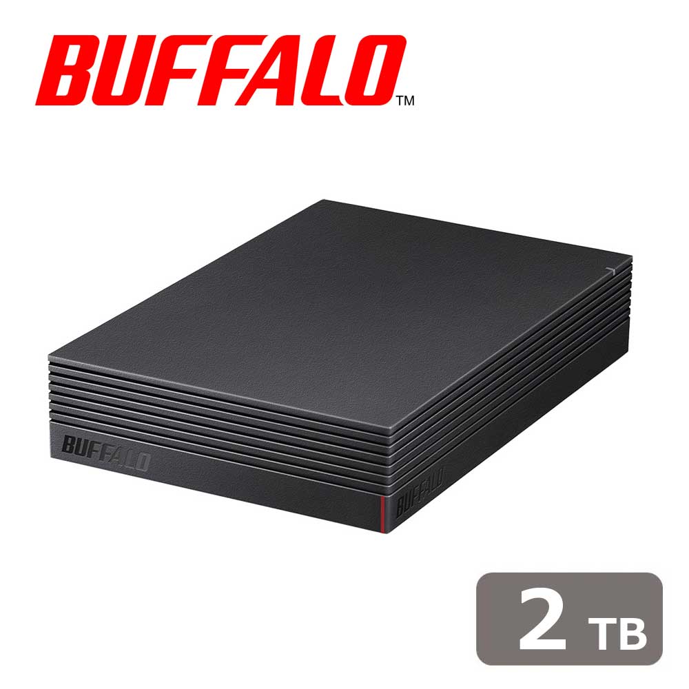 バッファローBUFFALO USB 3.2(Gen1)対応 外付けハードディスク 2TB HDEDS2U3BE