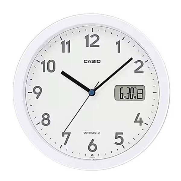 IC-860J-7JF パールホワイト 電波掛置兼用時計