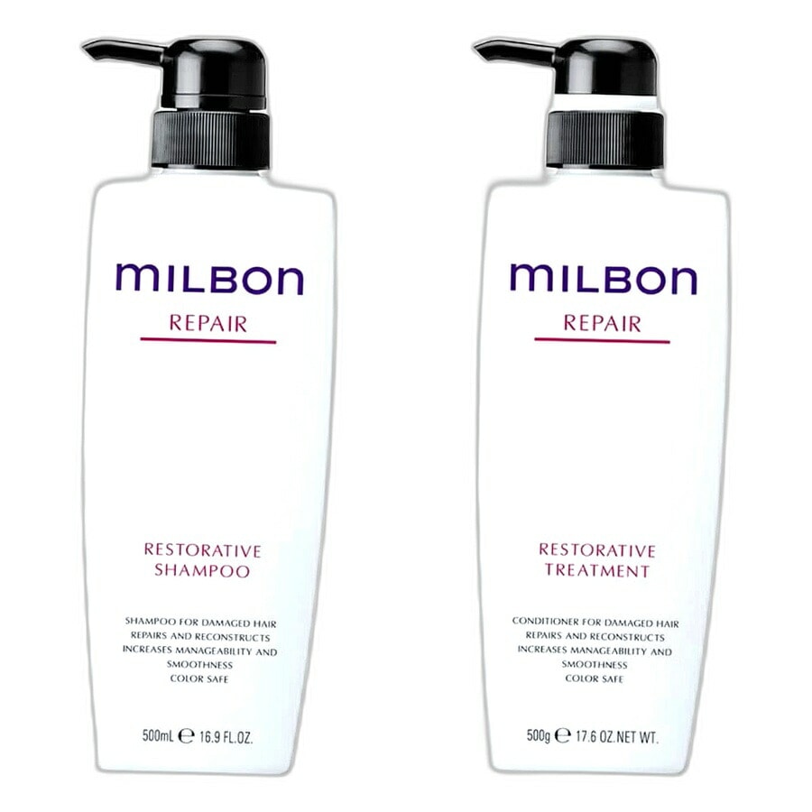 【セット】ミルボン REPAIR（リペア） リストラティブシャンプー＆トリートメント 500ml グローバル ミルボン【milbon】