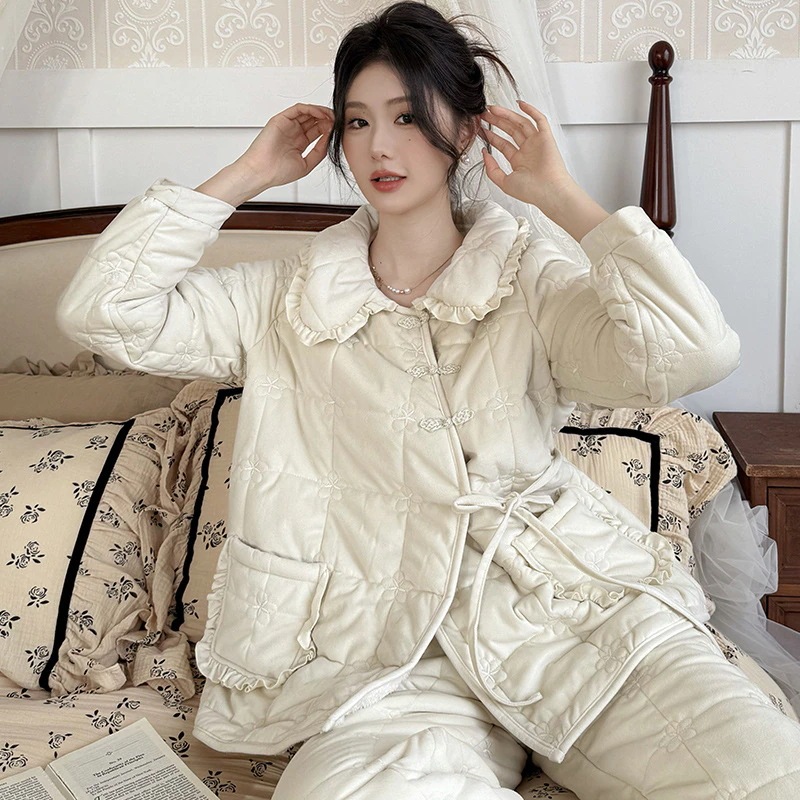 秋 冬 ルームウェア パジャマ セットアップ 長袖 可愛い 保温 レディースファッション