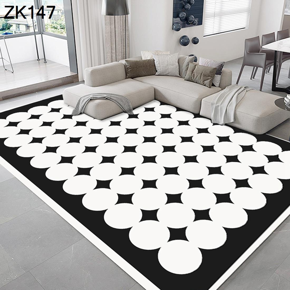 ラグ ラグマット カーペット 北欧 洗える 約1.5畳 2畳 おしゃれ 黒白切り替え色 春夏秋冬用ラグ 厚さ7mm 絨毯 滑り止め 防音 柔らかい シンプル モダン 居間 リビングラグ ベッドサイドマ 8,130円