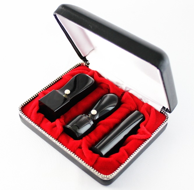 法人黒水牛印鑑3本セット 専用ケース付(18.0mm)(16.5or18.0mm)(21.0mm) 5,642円