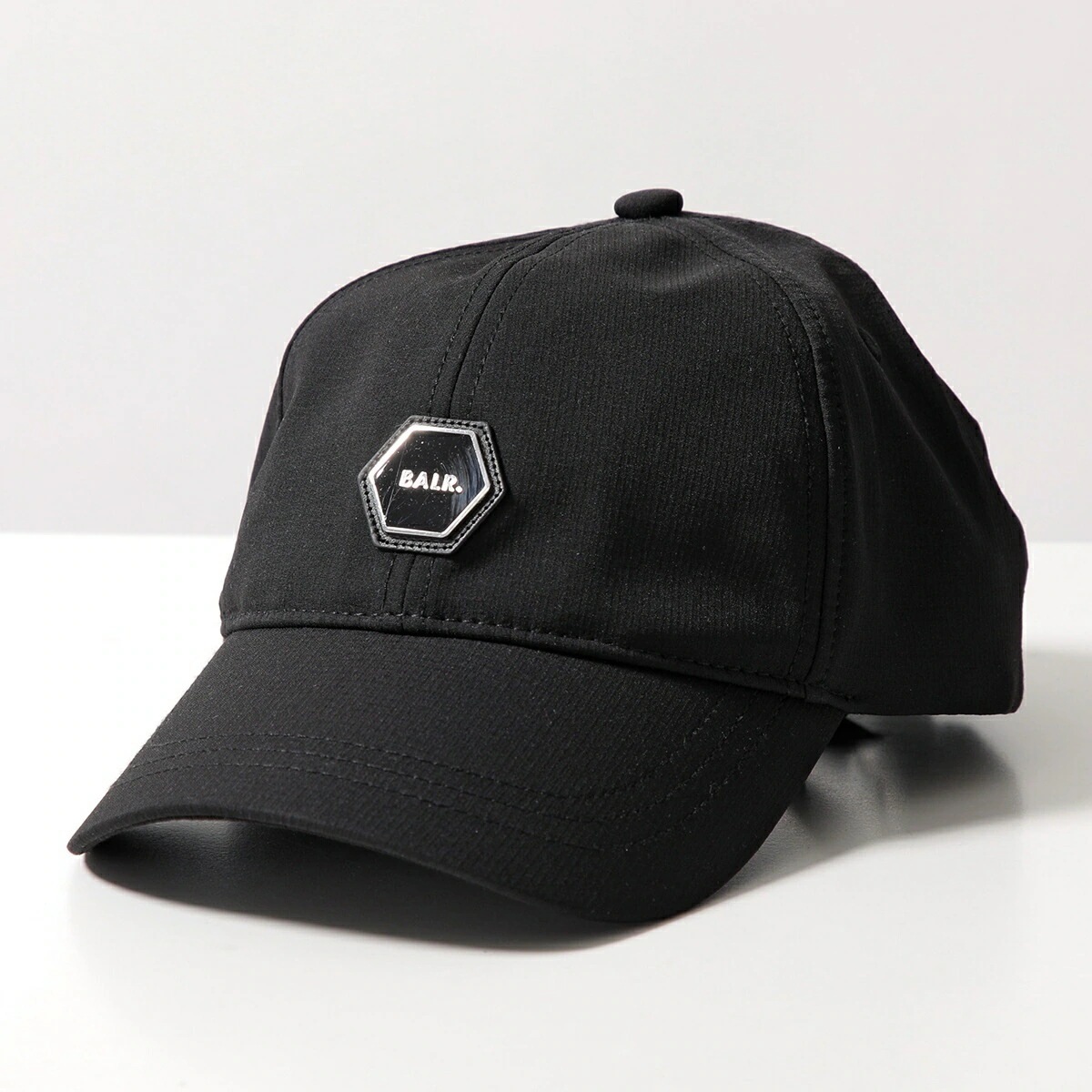 BALR. ボーラー ベースボールキャップ HEX-SERIES RIPSTOP CAP B6110.1092 メンズ ナイロン メタルロゴ 帽子 Jet-Black