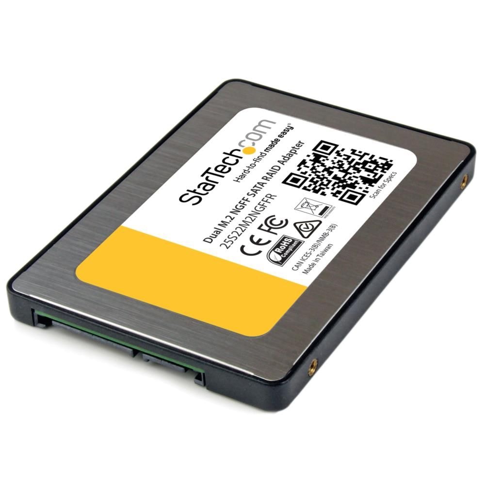 StarTech.com [25S22M2NGFFR] デュアルM.2 SSD - SATAアダプタ