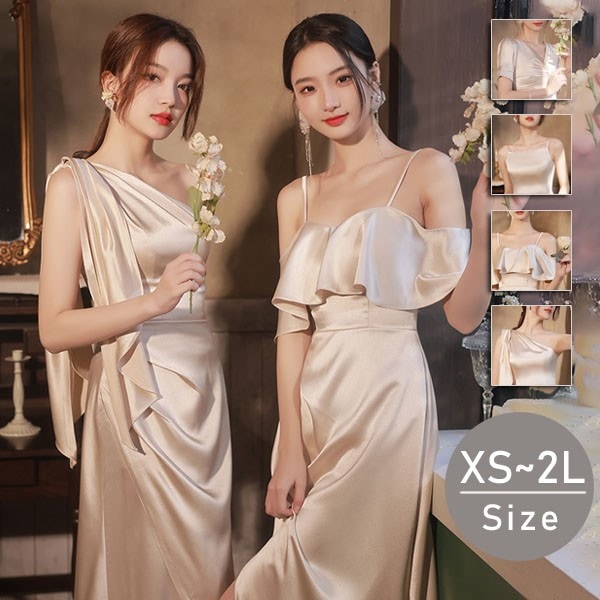 発表会 ロングドレス 演奏会 結婚式 演奏会用ドレス 小さいサイズ 袖付き 半袖 ロング 披露宴 レディース 演奏会ドレス ピアノ発表会 韓国 イブニングドレス パーティードレス ワンピース 二次会