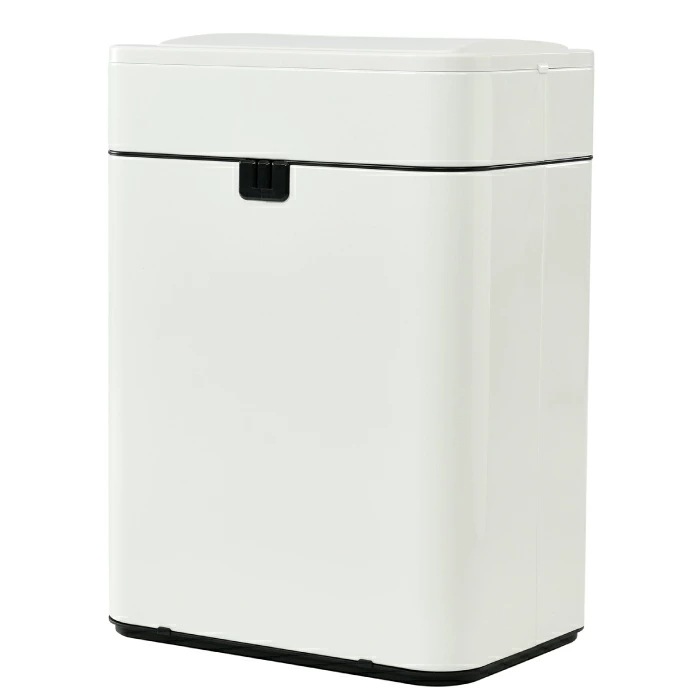 ゴミ箱 ふた付き 自動開閉 50L センサー式 上向き ダストボックス トラッシュ 電池式 ボタン式 両開き コンパクト スリム 大容量 衛生的 紐付きゴミ袋対応 ABS ステンレス リビング