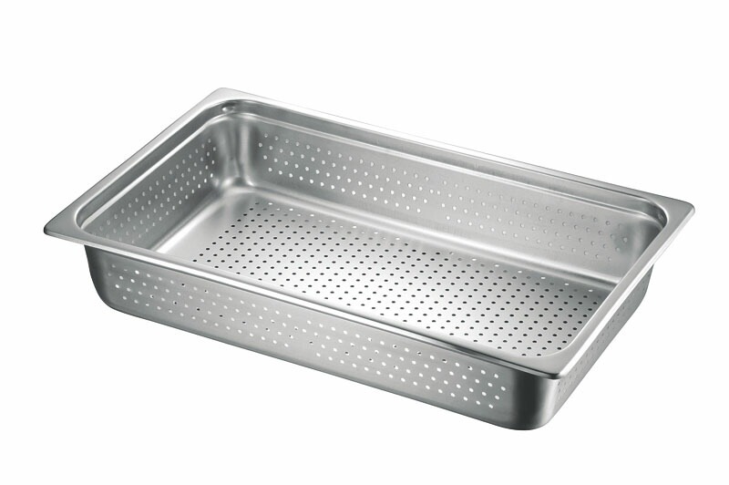 本間製作所 仔犬印 18-8 ホテルパン 穴明 1/1 深さ65mm