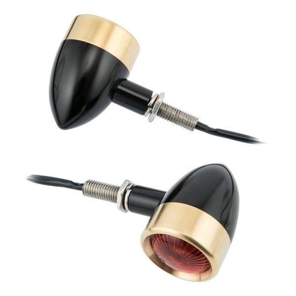 ウインカー アルミビレット ブラック/ブラス 2個 M10 汎用 XNM003