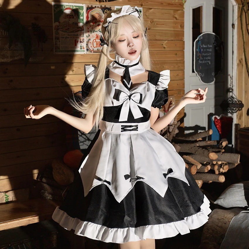 送 料 無 料コスプレ日韓ソフト妹メイド服ワンピース清純で可愛いです