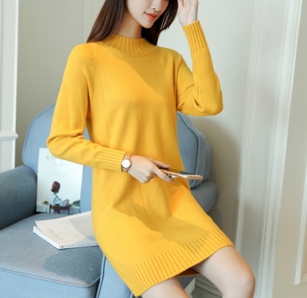デート モテコーデ ワンピース ニットワンピース ミニ ミニ丈 ショート ショート丈 袖あり 長袖 ラウンドネック スリム タイト 細身 かわいい 可愛い きれいめ シンプル 上品 おしゃれ