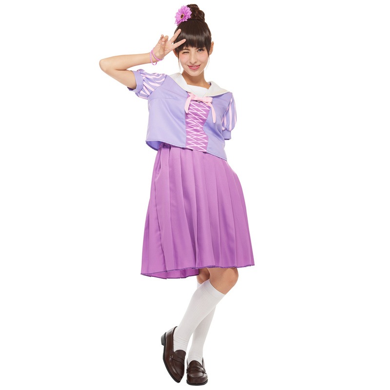 コスプレ 仮装 大人用スクールユニフォーム ラプンツェル 【 コスプレ 衣装 ハロウィン 仮装 コスチューム ディズニープリンセス グッズ ドレス パーティーグッズ 塔の上のラプンツェル 余興 レディ