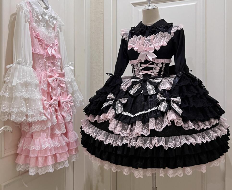 【新作登場 最安値!】145ロリータ ゴスロリ コスプレ ワンピース　メイド服 コスチューム 文化祭 学園祭 衣装 仮装 ハロウィン おすすめ 可愛い ドレス　日常　写真　舞台　花嫁　洋服　新