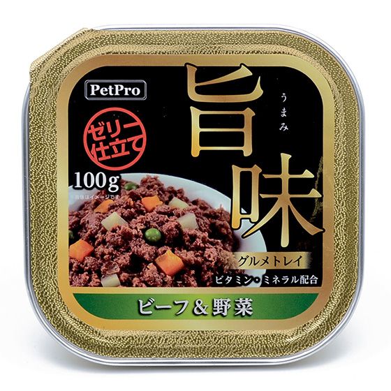 （まとめ買い）旨味グルメトレイ ビーフ＆野菜 100g 犬用フード [x48]