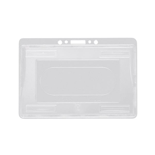 （まとめ） ライオン事務器名札用ホルダー ヨコ型 ハードタイプ（IDカード2枚用） N216H-2P 1パック（2枚） (×10セット)