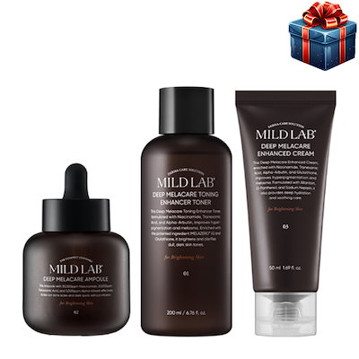 MILD LAB DEEP MELACARE セット Qoo10] MILD LAB [色素沈着3点セット]ディープ メラケア