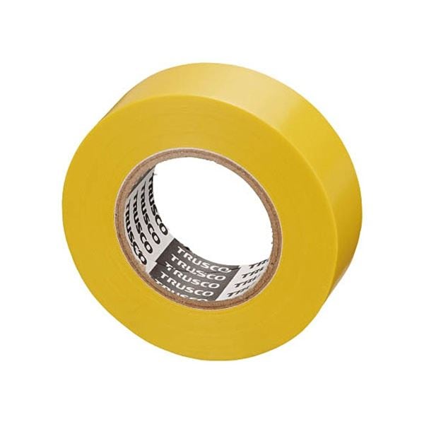 （まとめ）脱鉛タイプ ビニールテープ 幅19mmx長さ10m イエロー 1パック（10巻）[x10]
